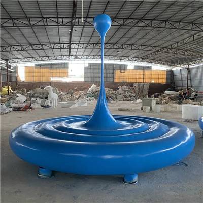 玻璃钢水滴造型雕塑 灵动之美与现代城市品味的完美融合