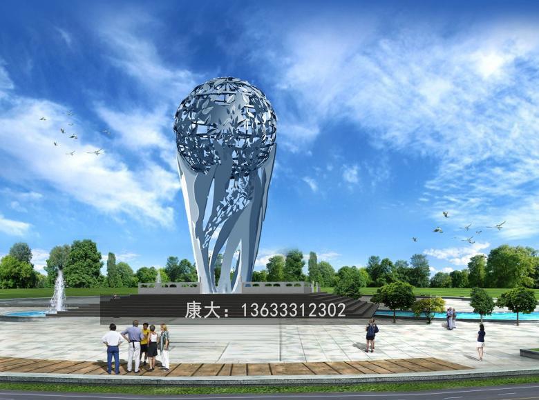 康大雕塑 户外不锈钢创意雕塑 不锈钢雕塑价钱